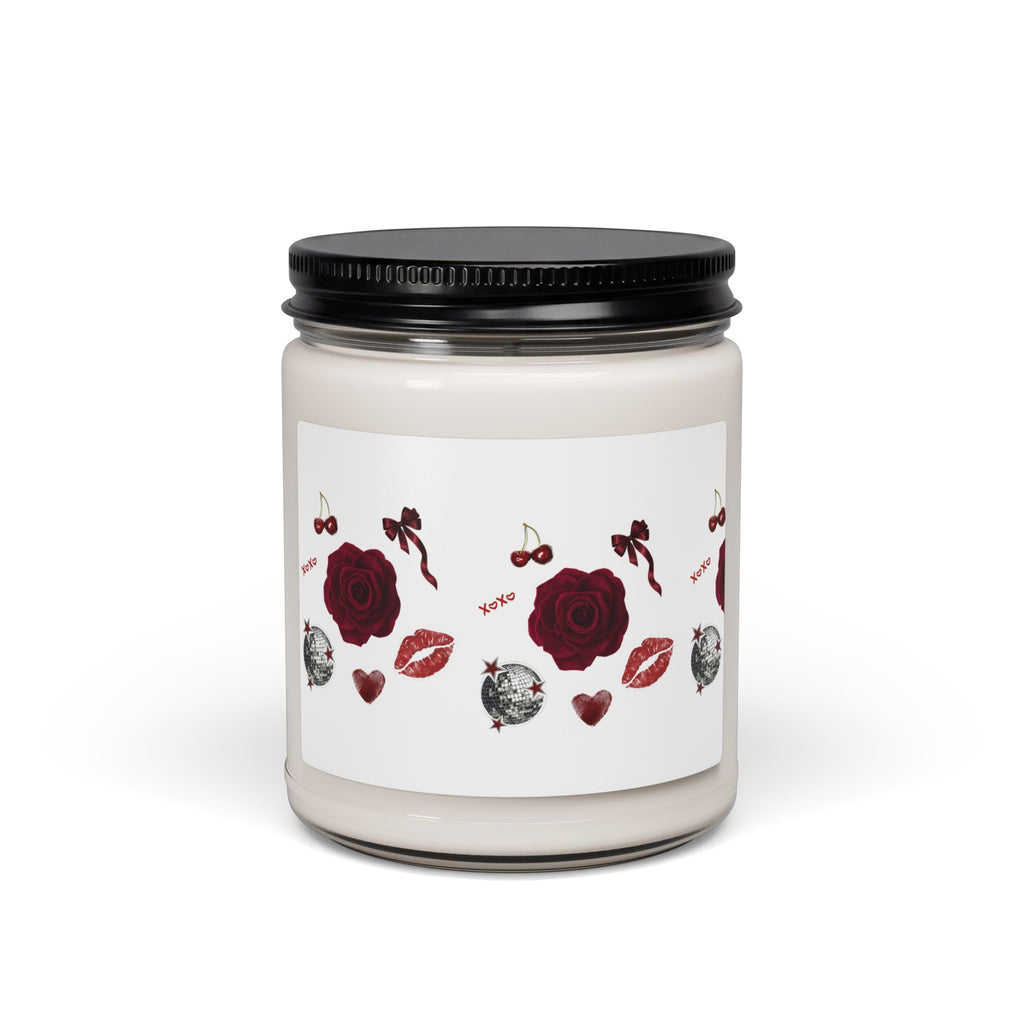 Romantic Rose & Cherry Scented Soy Candle — 9oz