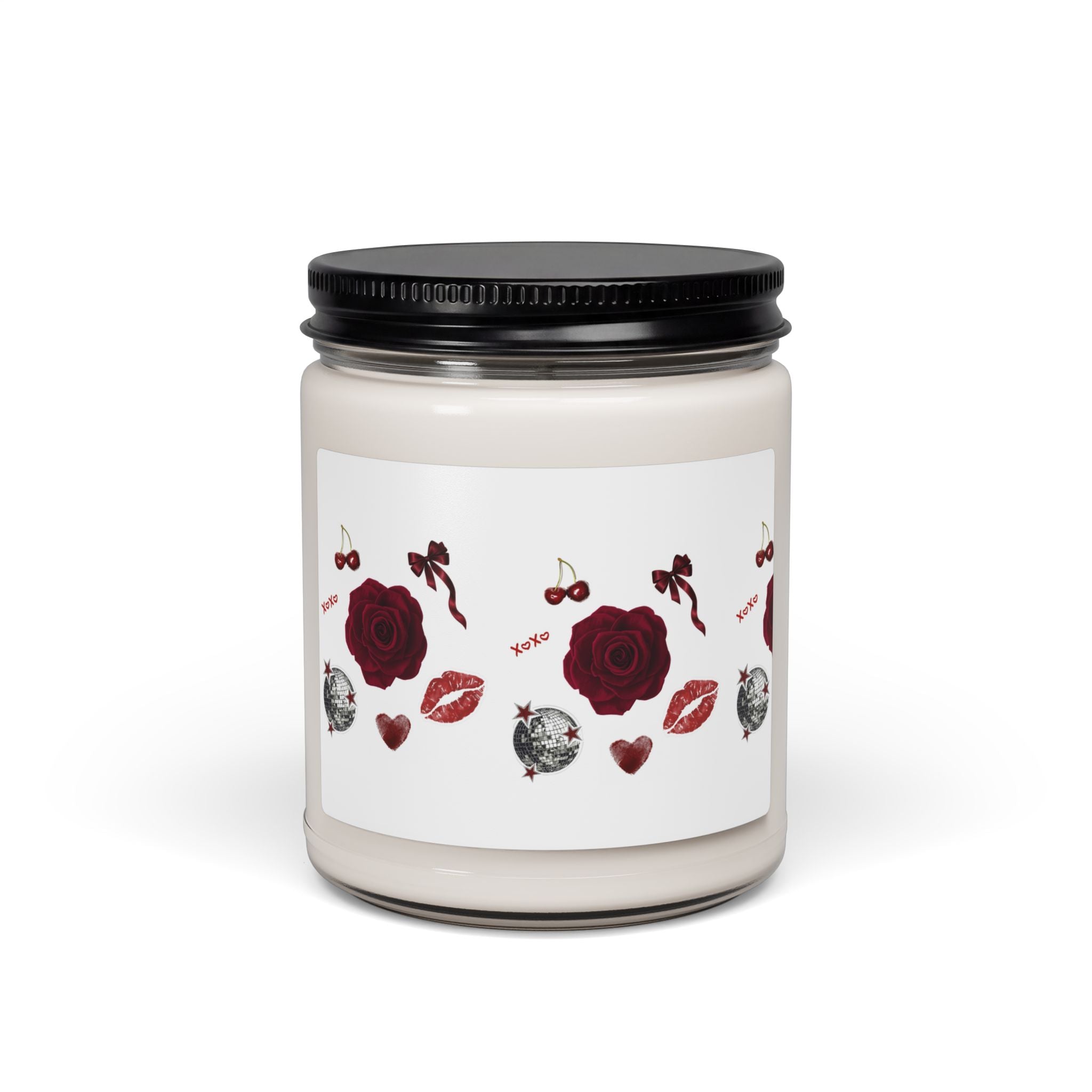 Romantic Rose & Cherry Scented Soy Candle — 9oz