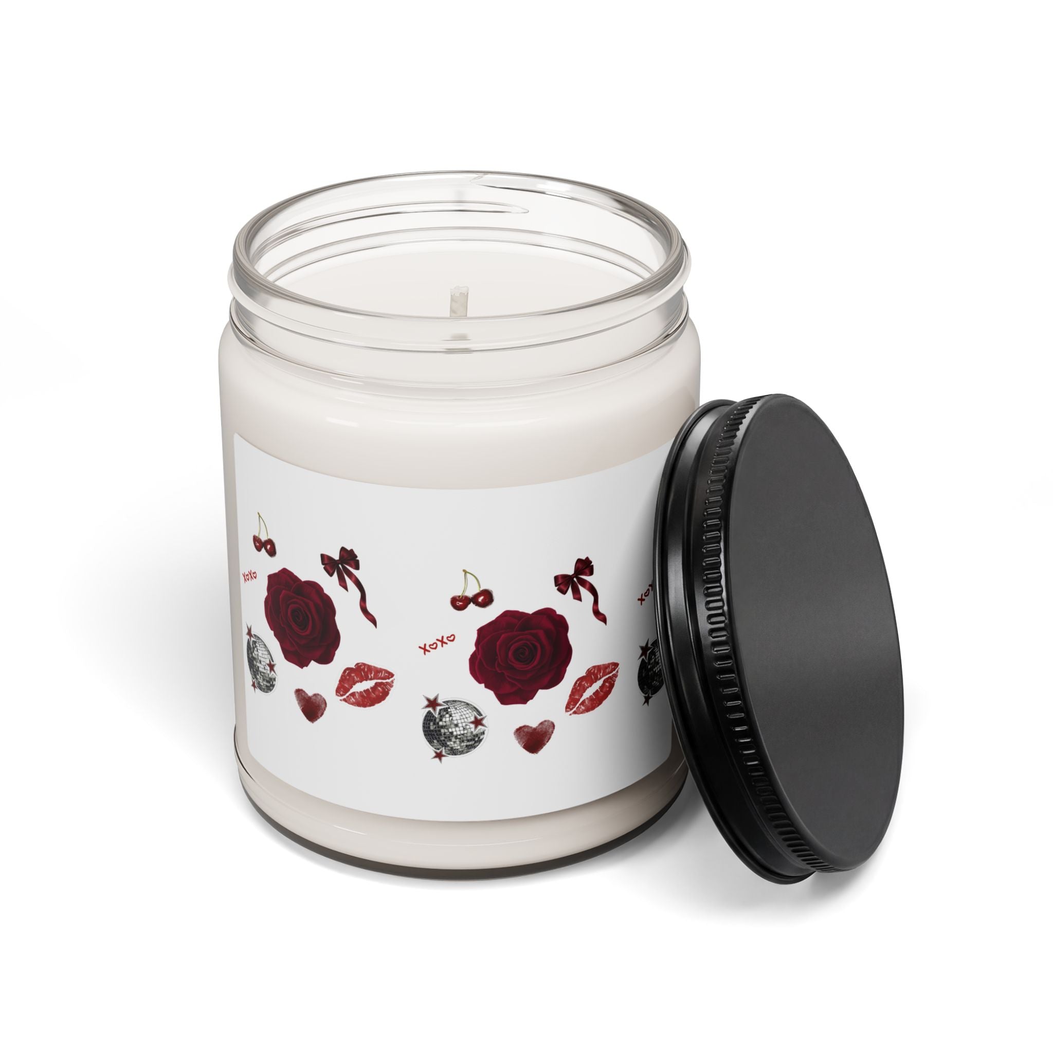 Romantic Rose & Cherry Scented Soy Candle — 9oz